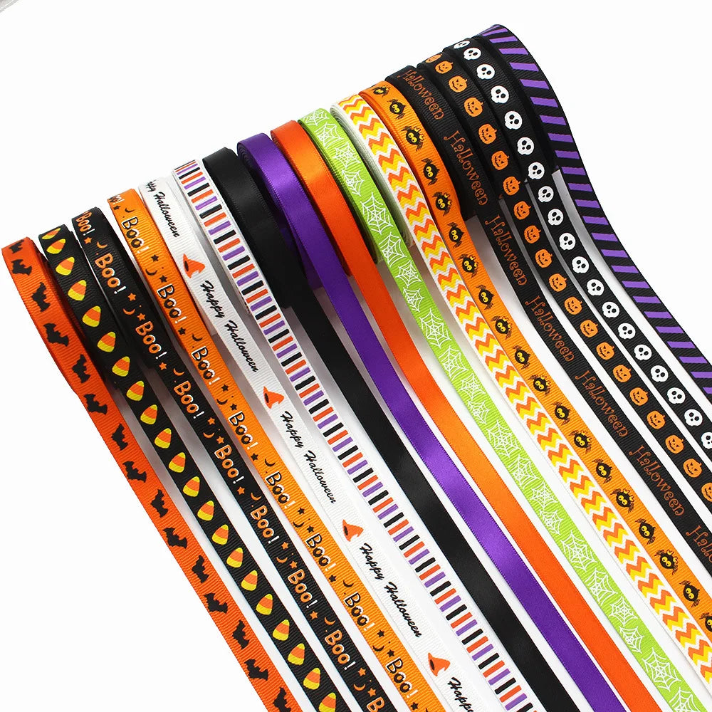 10mm Halloween Ribbon Halloween Party Scene Decoration Bow Headpiece DIY - product image 2