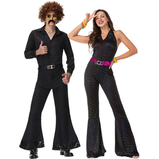 Couples Disco 70's Vintage 80's Hippies Music Costume