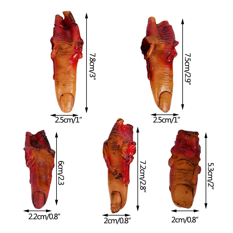 5pcs Halloween Horror Prop Simulation Human Organ Bloody Ear Fingers Eyeballs - product image 7