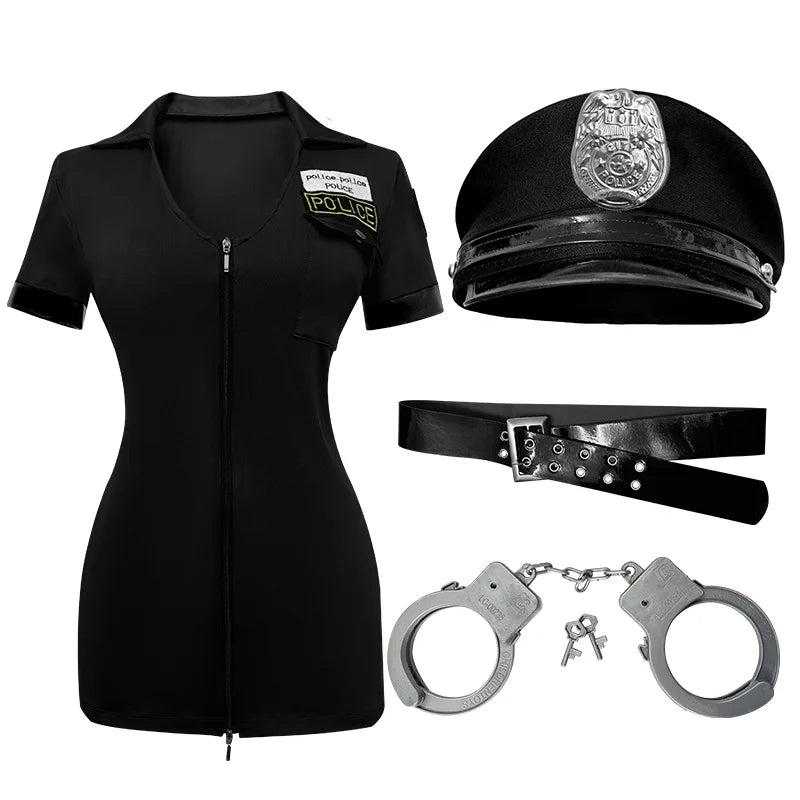 Women's Sexy Police Style Costume Suit Adult Halloween Carnival Stage Cosplay Party Uniform Outfit - product image 8