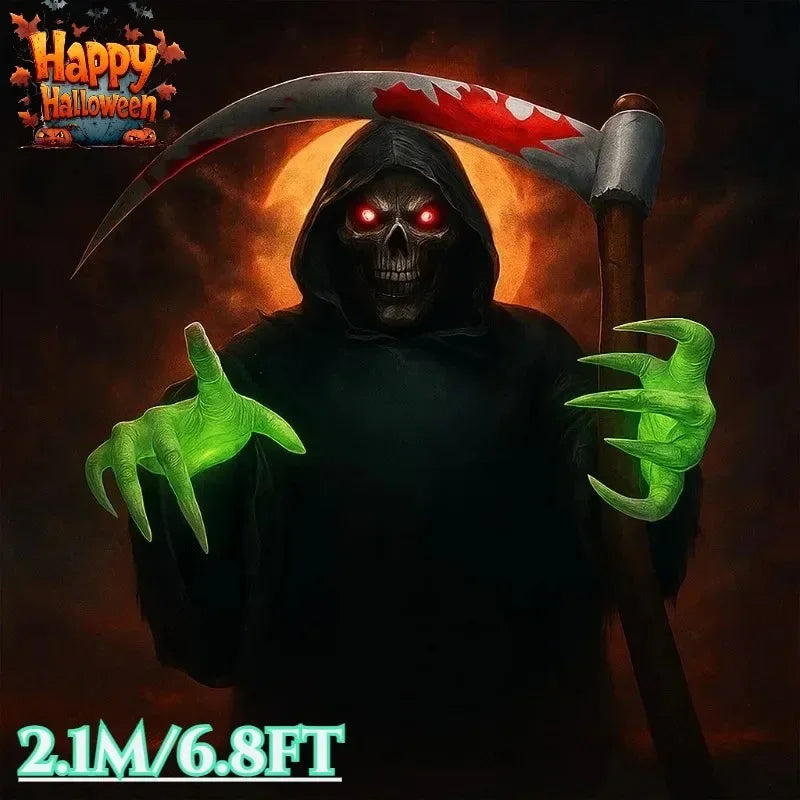 6.8FT & Holiday DIY Decorations Inflatables Toy Grim Reaper with