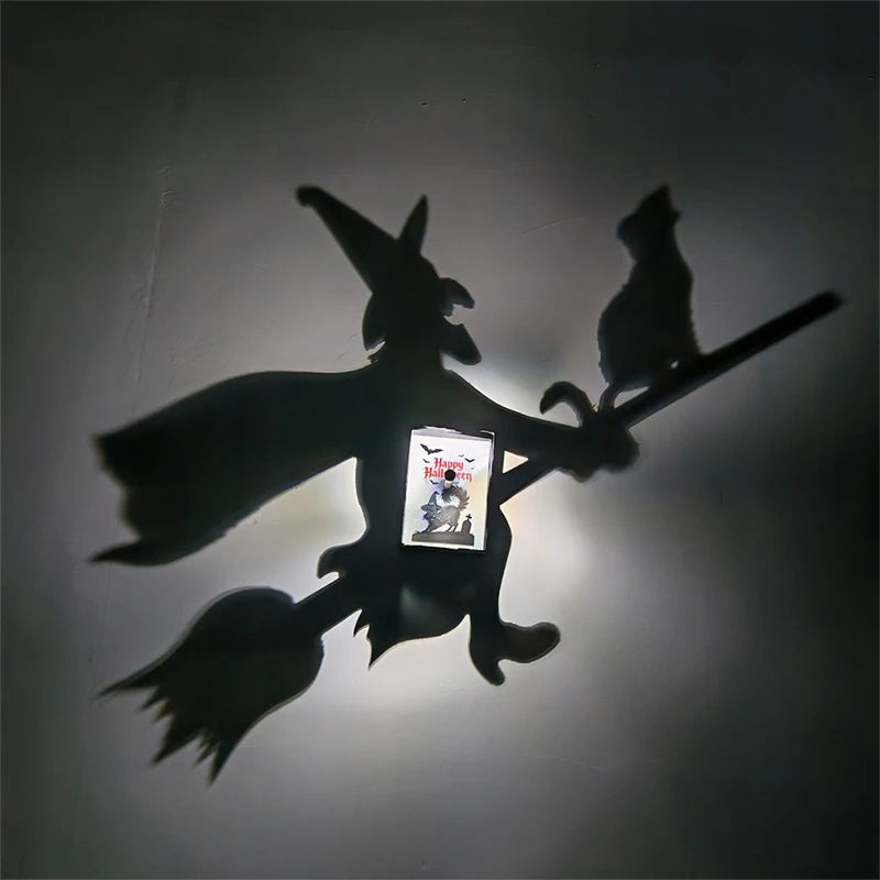 Halloween Christmas Projection Lamp Pumpkin Bat Pattern Wall Night Light Ambient Festive Decor Light Holiday