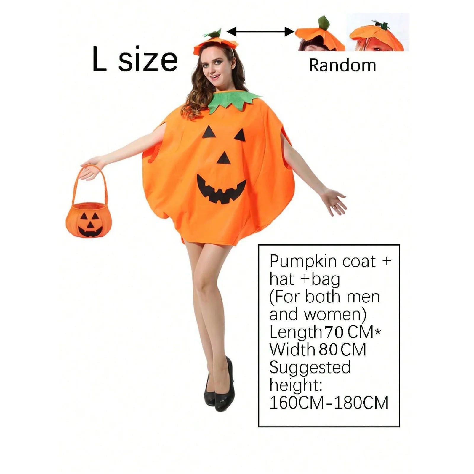 Women's 3-Piece Pumpkin Set: Cute Orange Outfit With , Attire For Hat - alternate view 6