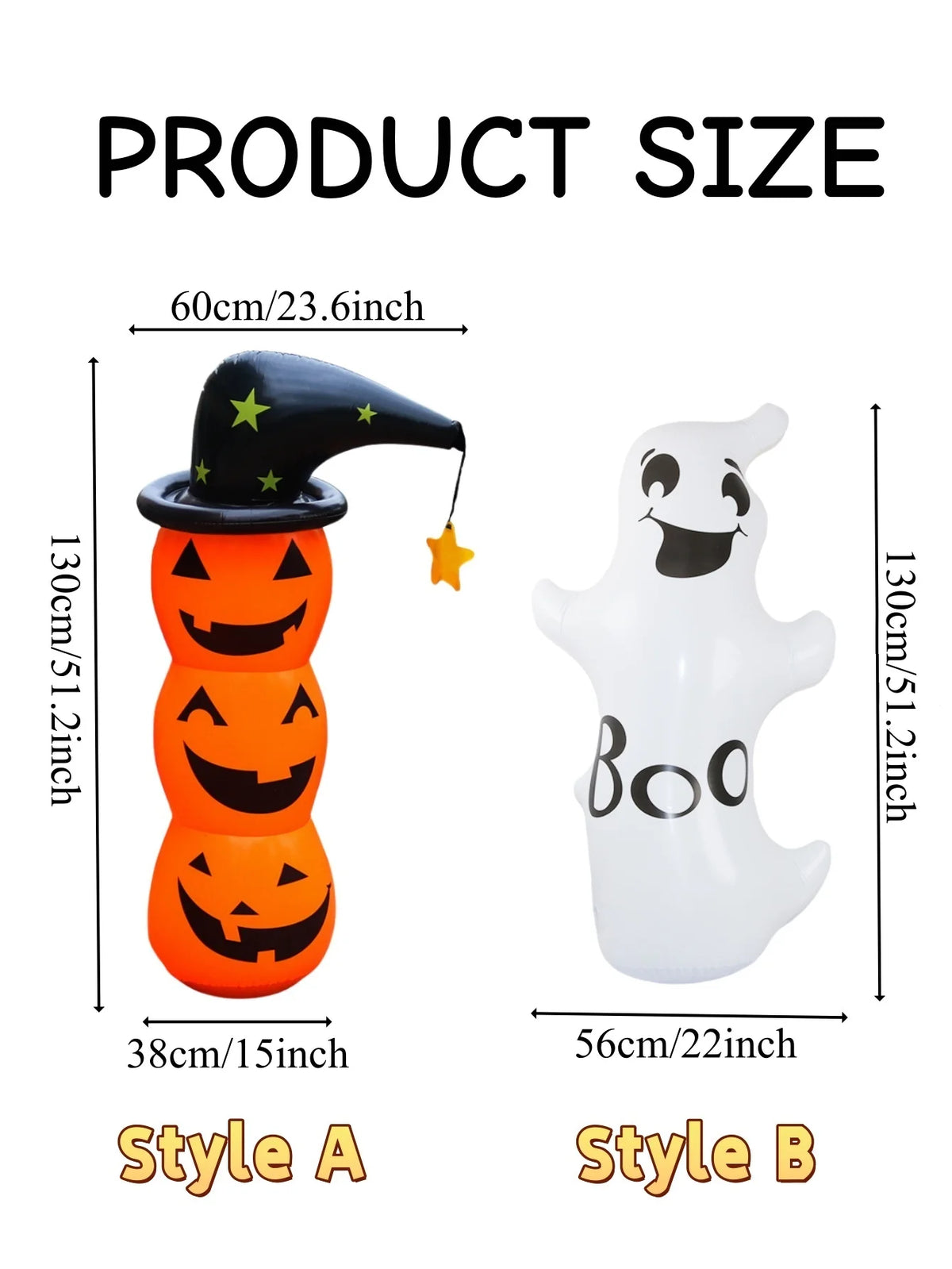 51.2" Halloween Standing Inflatable Yard Decor Inflatable White Ghost - product image 3