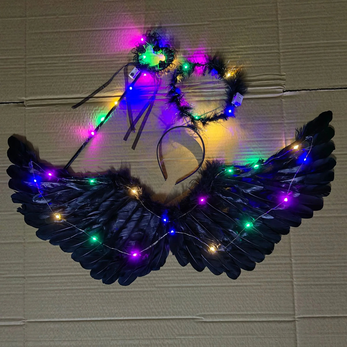 31.5 "adult angel wing halo and fairy wand for adult women, children, girls, ,
