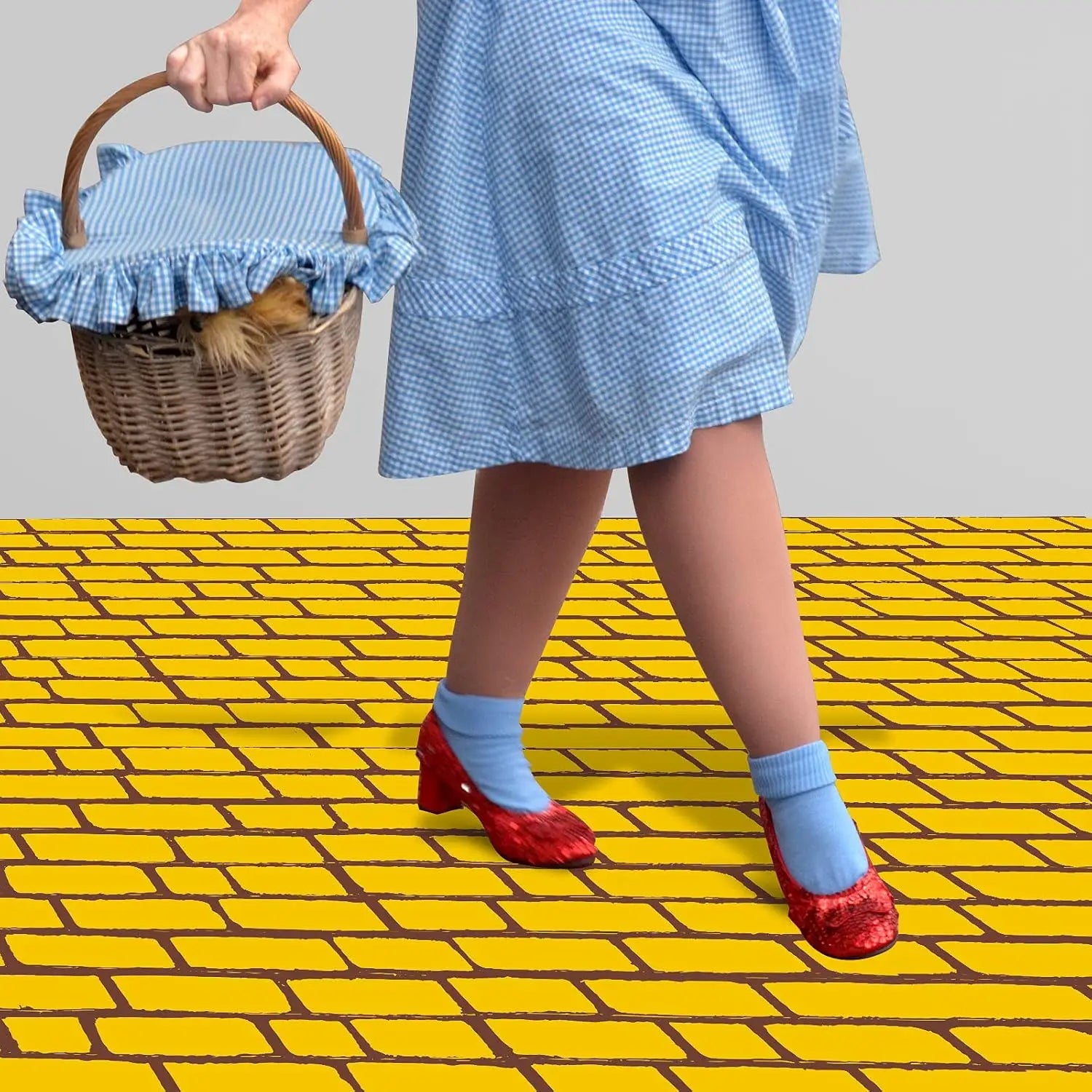 Yellow Long Brick Floor Runner Brick Wall Backdrop Halloween Wizard Cosplay - product image 4