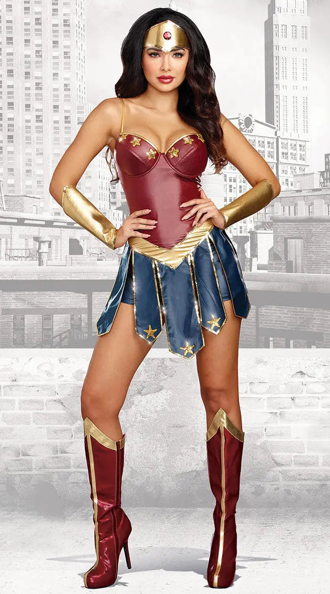 Sexy Wonder Leather Women's Dress Halloween Costume - product image 3