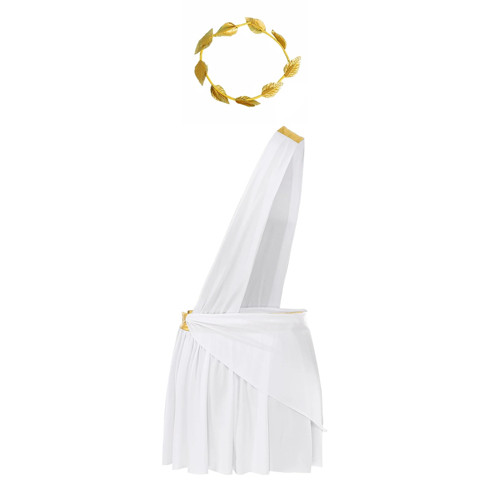 Men's Greek God One Shoulder Waistband Ruffle Skirts Costume - alternate view 2