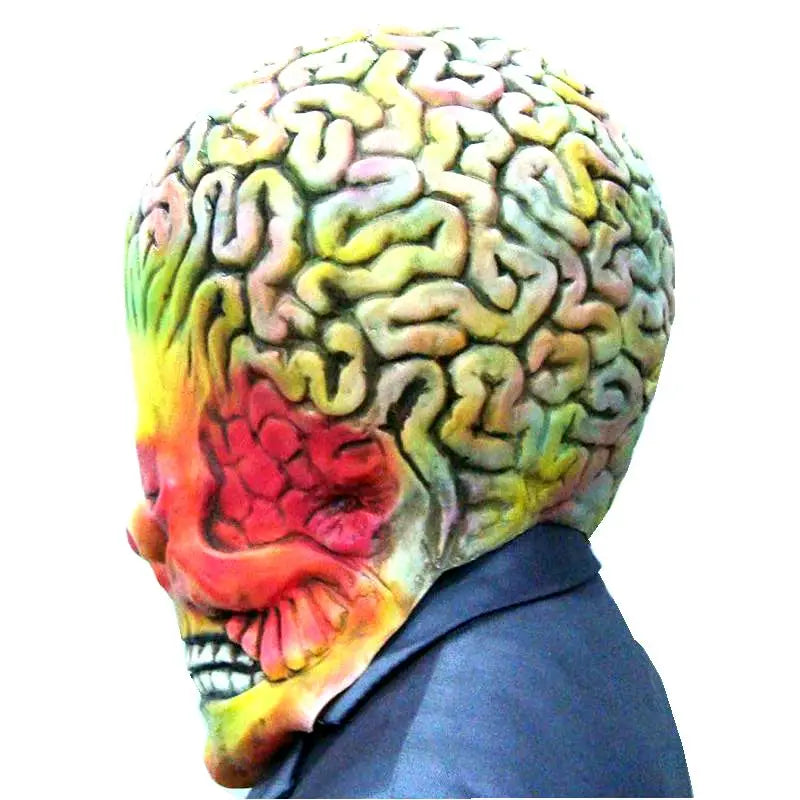 Attacks Martian Soldie Halloween Mask Full Head Latex Scary Alien Brain Party Mask UFO Mars Cosplay Costu - product image 2