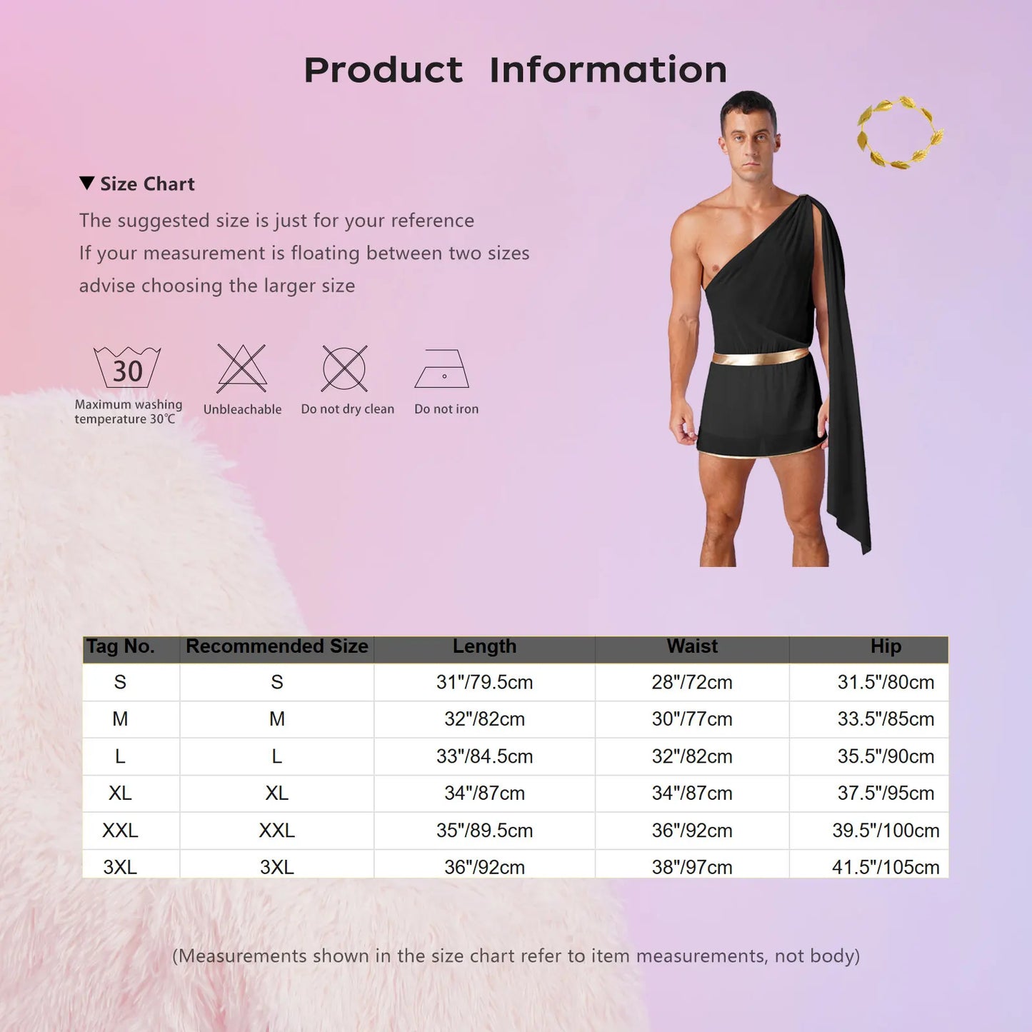Men's Greek God One Shoulder Skirted Bodysuit Costume - alternate view 6