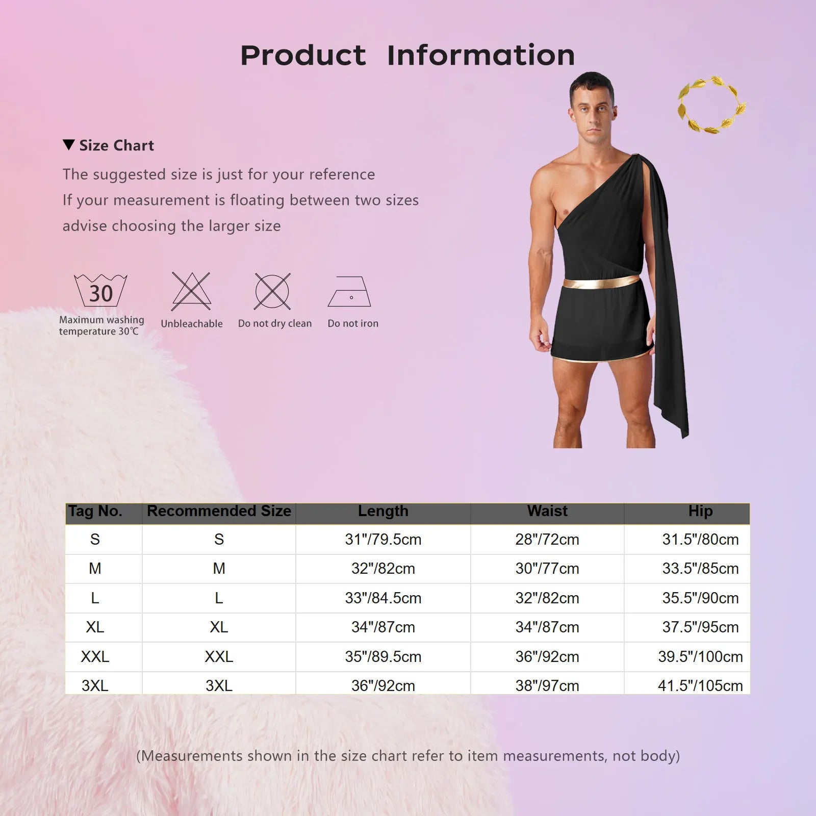 Men's Greek God One Shoulder Skirted Bodysuit Costume - alternate view 6