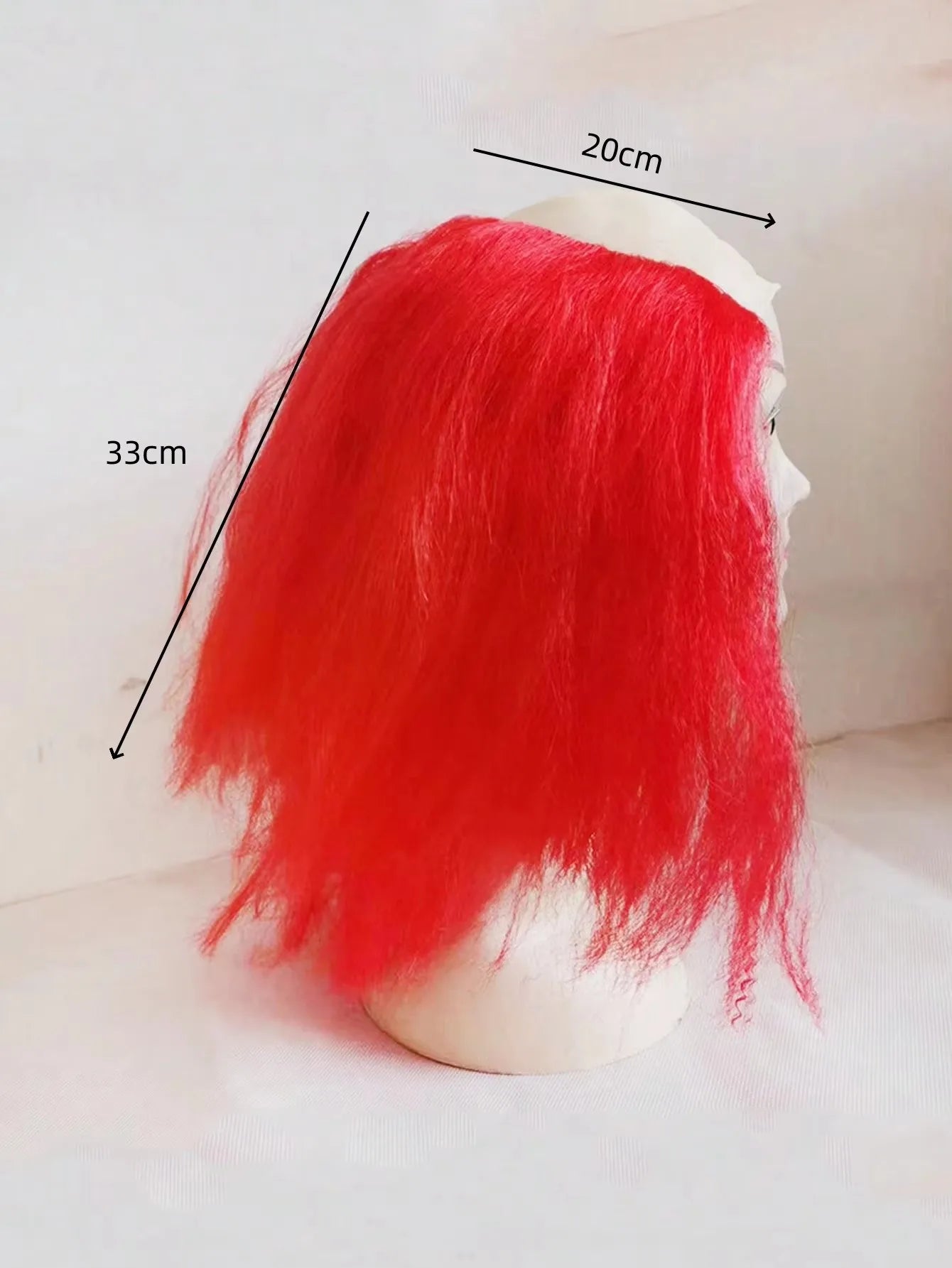 1pc Terrifying Bald Clown Red Wig Halloween Clown Style Wig Halloween Night Scary Prop - View 3