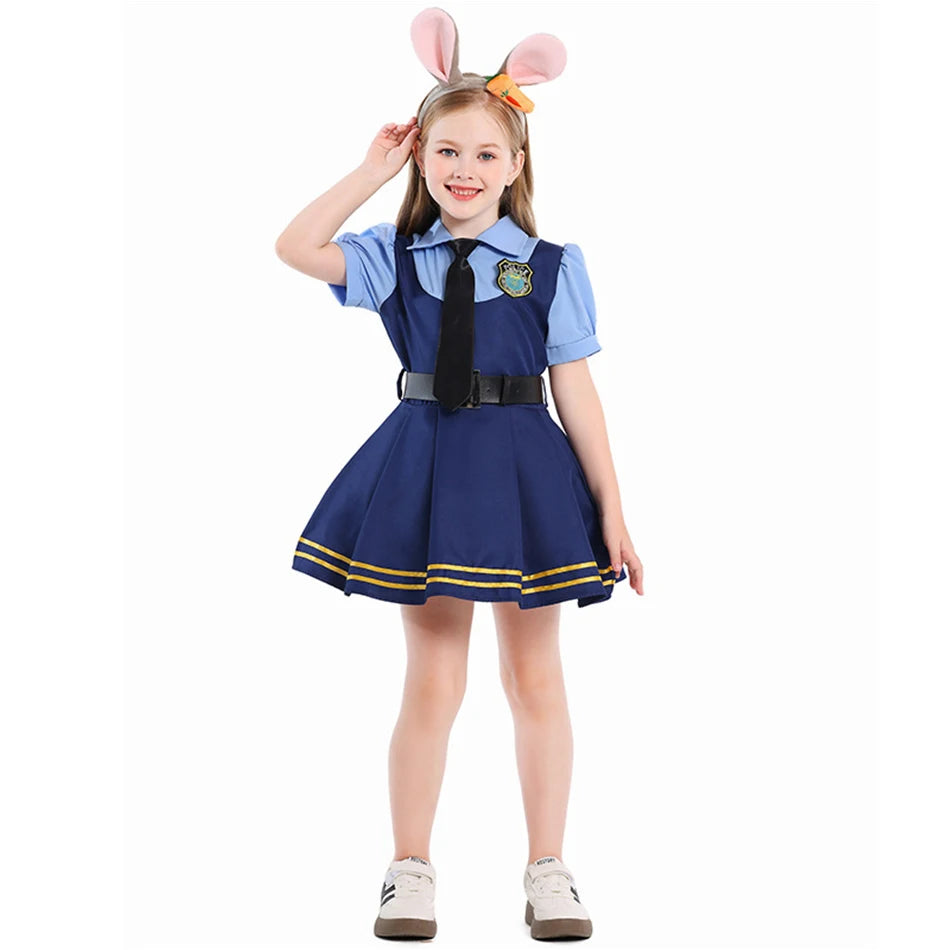 Girls Judy Rabbit Halloween Costume Set