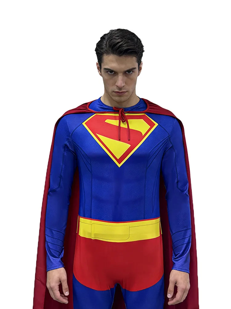 Superman Costume Adult Superhero Costume Men Halloween Costume Adult Performance Disguise - Superman / S