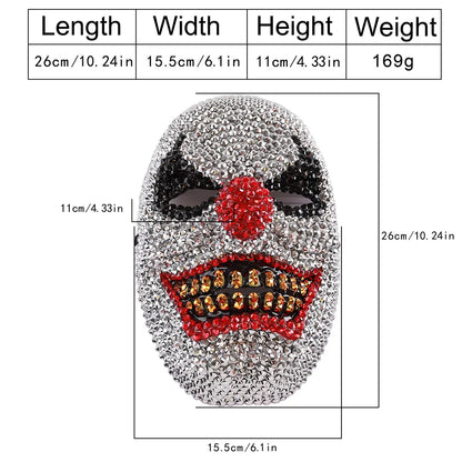 Bling Ghost Clown Mask for Men Costume Accessory Scary Women Mardi Gras Mask for - View 3