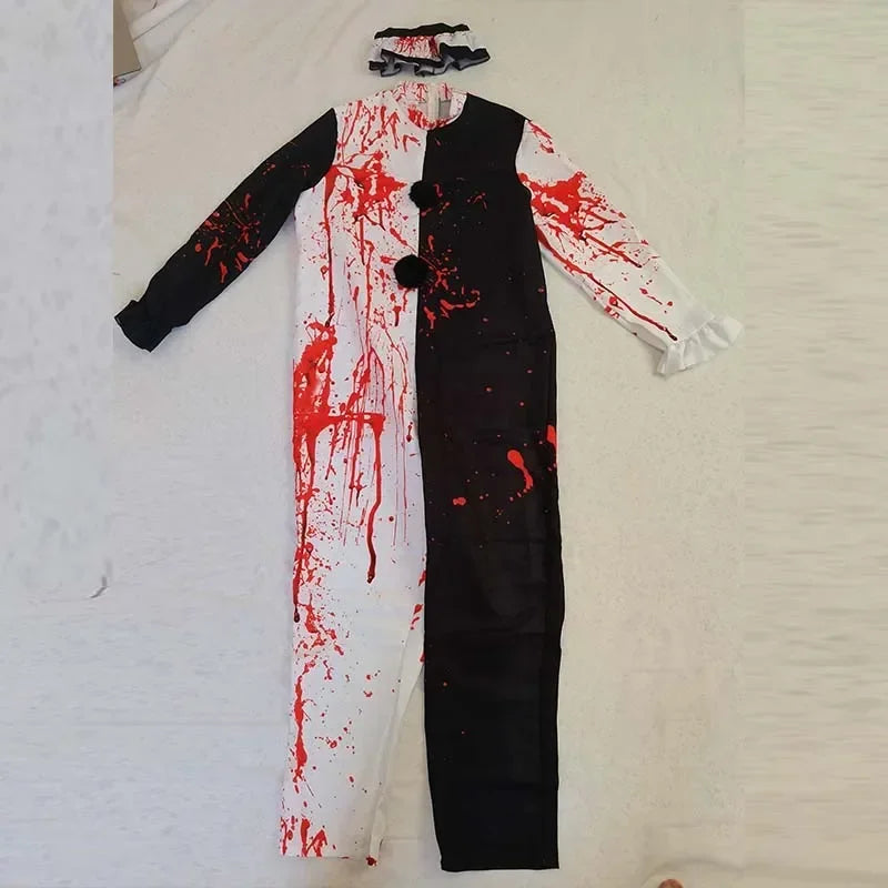 Men's Men Art The Clown Movie Terrifierr 2 Bloody Jumpsuit Horror Outfits Costume - alternate view 3