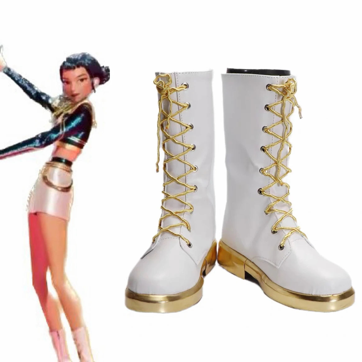 Children Cosplay Performance Costume Shoes K-POP Rumi Group Concert Halloween Mira Zoey Boots Shoes - product image 7