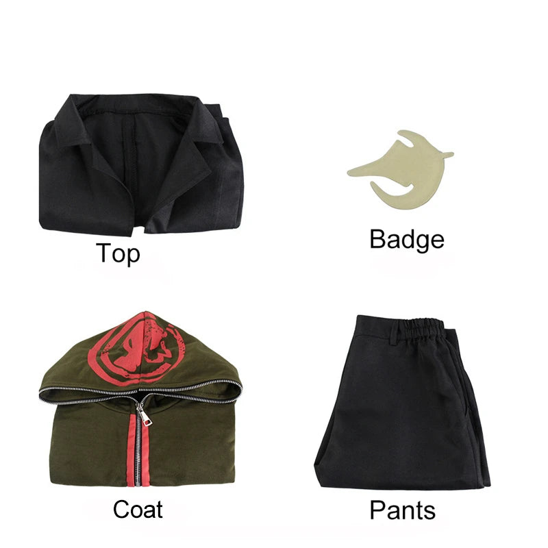 Anime Danganronpa Costume Makoto Naegi Costumes Hoodie Jacket Pants Full Set Adult - Costume / S