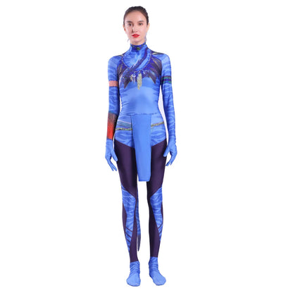 Avatar Costume Women and Men Couple Family Girl Bobysuit Jumpsuit Alien ClothingThe Way of - men / XL 190(180-190cm)