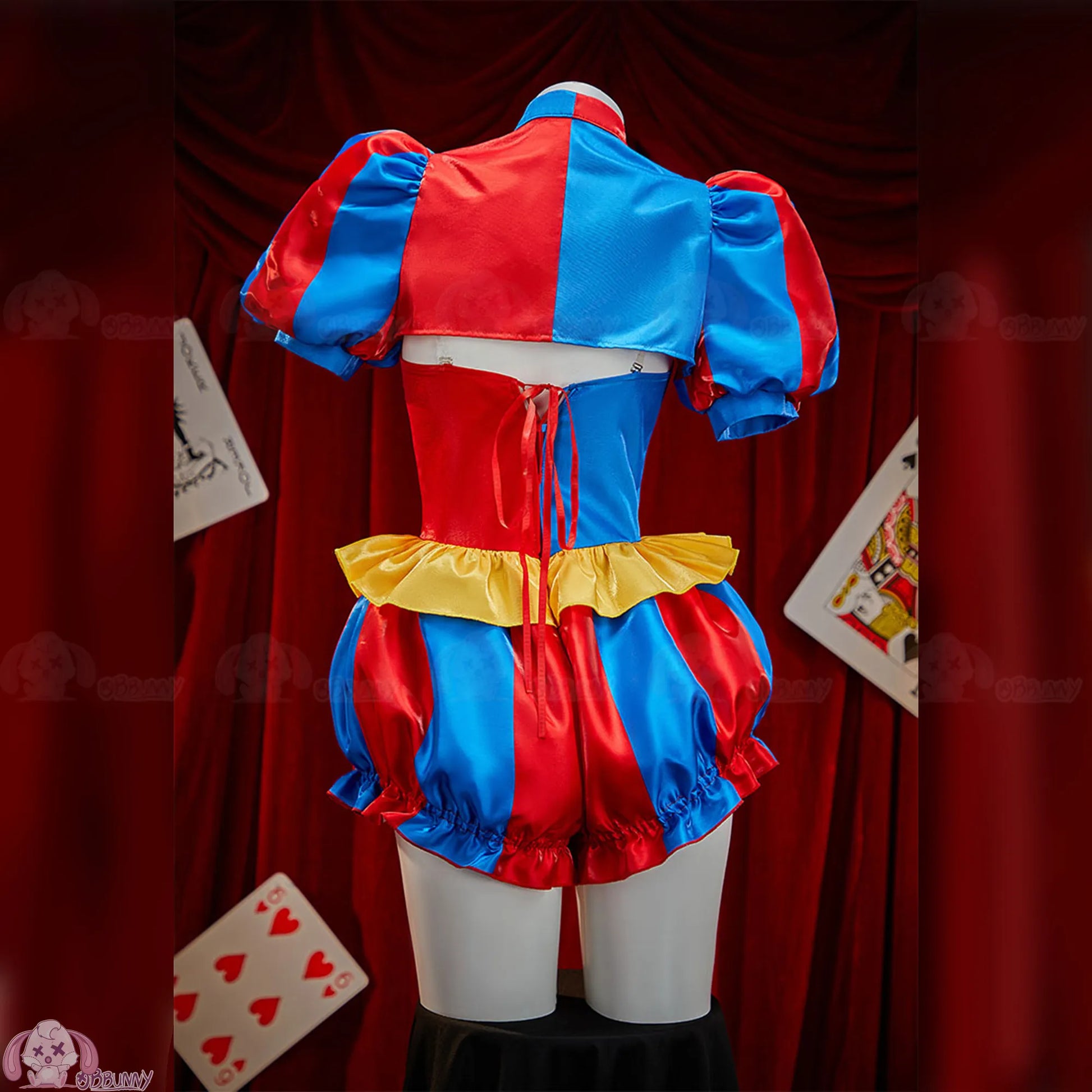 Adult Digital Circus Pomni Cosplay Costume Women Sexy Jumpsuit With Hat Socks Halloween Cute Clown Clothes - product image 4