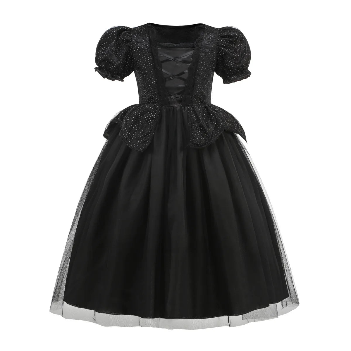 Halloween Costume For Kids Black Witch Dress Fancy Role Playing Costume Girls Gown Outfit - product image 7