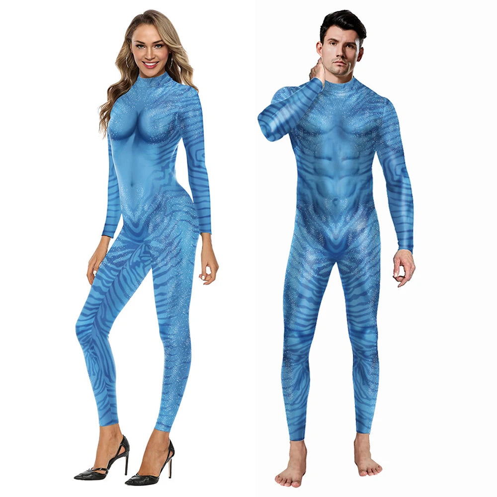 Avatar Costumes Women and Men Costume the Way of Water Bodysuit Sexy Jumpsuit for - B142-254 / L