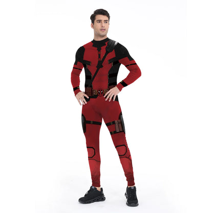 Zawaland Wolverine Deadpool Cosplay Jumpsuit Superhero Boys Girls Deadpool Adult Halloween Zenti James - product image 11