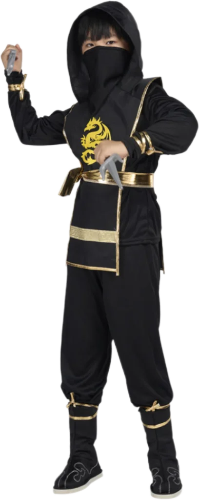 Girls' Boys' Ninja Cosplay Costume Halloween Carnival For Kids - view 7