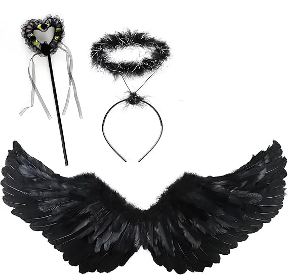 31.5 "adult angel wing halo and fairy wand for adult women, children, girls, ,