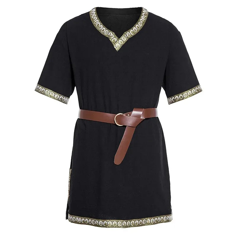 Knight Cosplay Medieval Costume Tunic Halloween Costumes for Men Adult Viking Pirate Disguise Fancy Clothing - product image 6