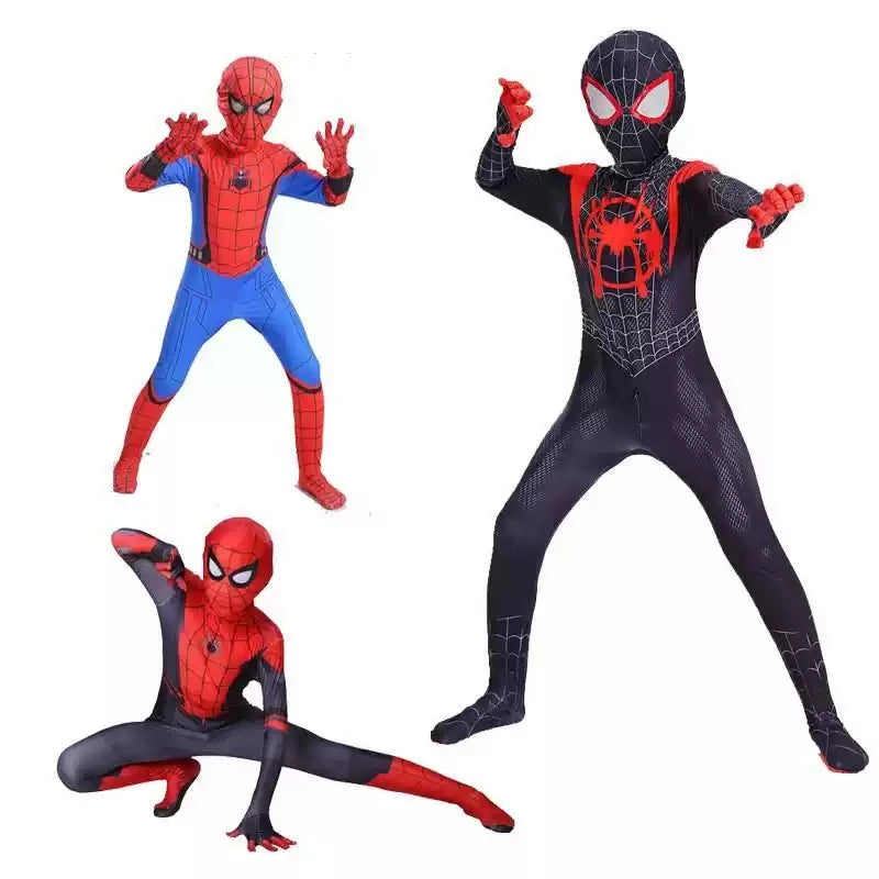 Miles Morales-Inspired Spider Superhero Costume – Kids & Adults
