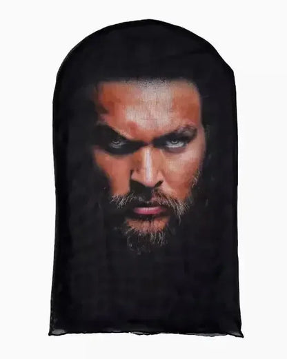 Costume Headwear Hip Hop Hood Hat Headgear 3D Printed Kanye Mask Elastic Mesh Halloween - 20