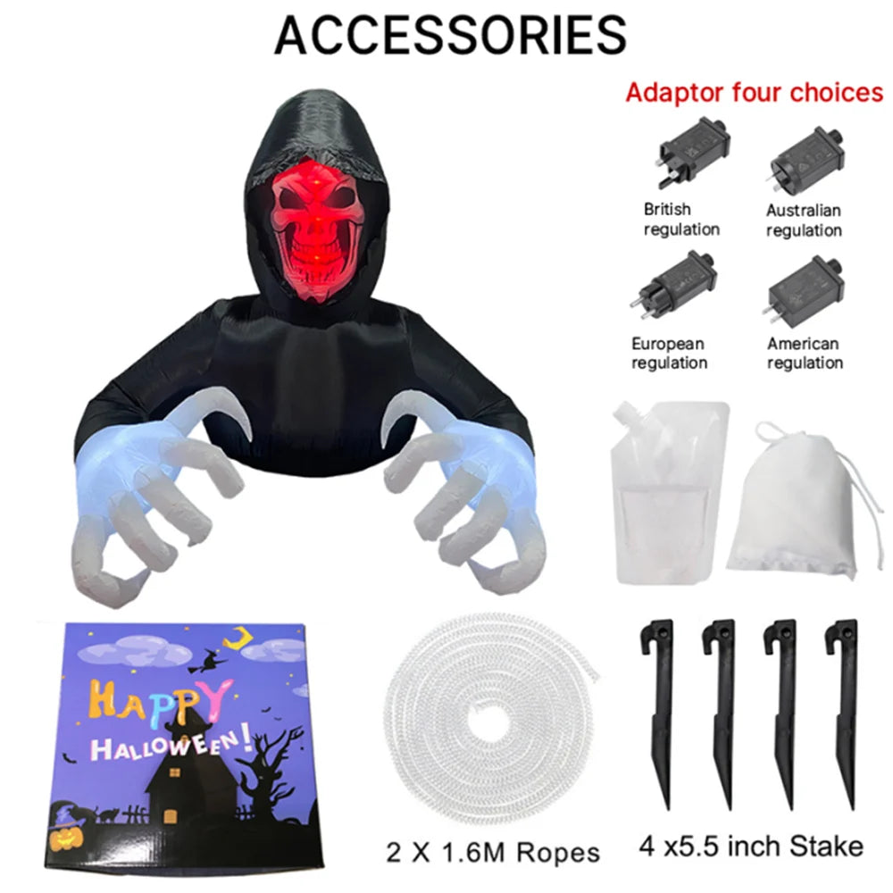 Grim Reaper Light-Up Halloween Inflatable - product image 6