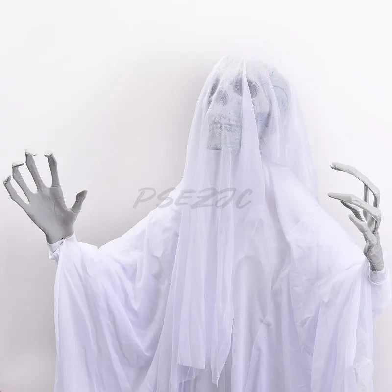Halloween Voice Controlled Luminous Sound Standing Swinging Ghost 5.6 Ft Terrifying Venue Decoration and Props