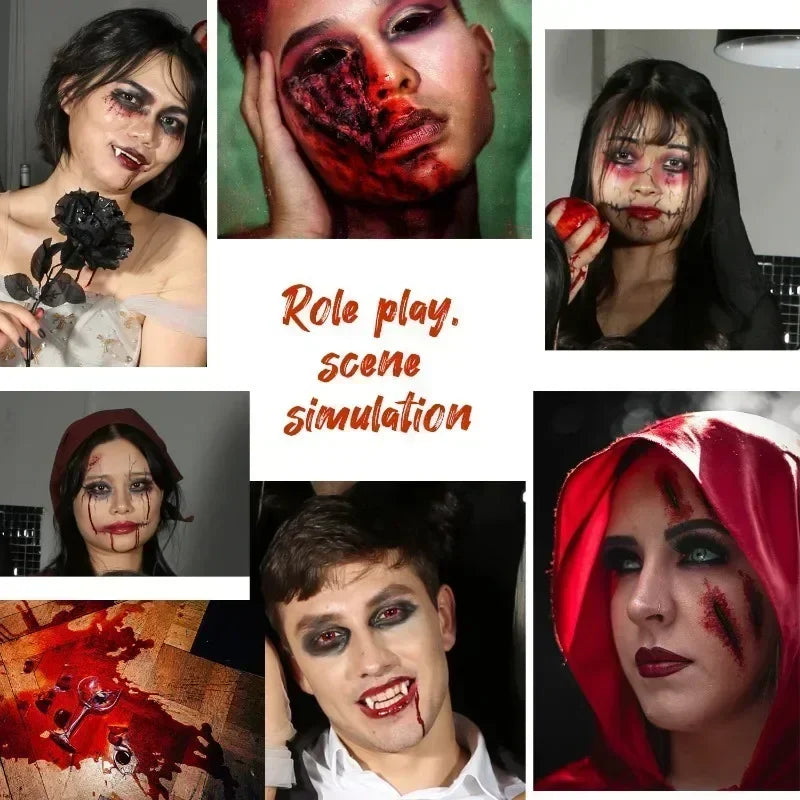 Fake Blood Spray Blood Decor Realistic Washable Eye Create Realistic Blood Fake Blood Halloween Makeup For - product image 2