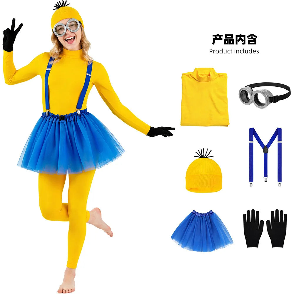 Funny Yellow Goggle Henchmen Anime Cartoon Thief Masquerade Full Clothes Set Costume - alternate view 7
