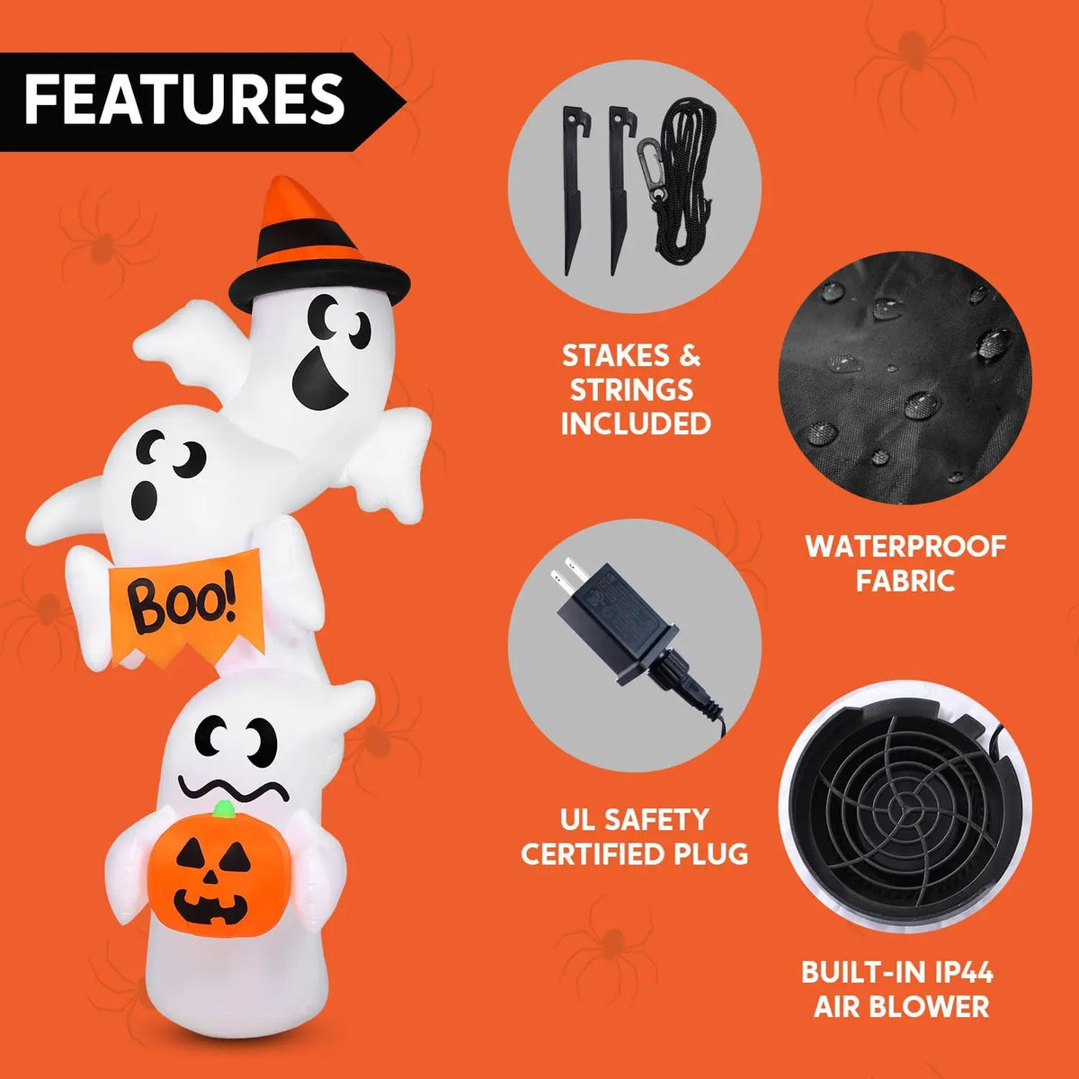 9 FT Ghost Outdoor Halloween Inflatable Decoration - product image 6