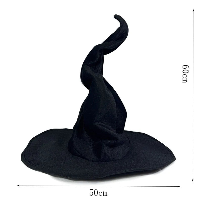 Halloween Witch Hat Velvet Comfortable Witch Hat Black Purple Green Hat for Cosplay Holiday Party Halloween - product image 7