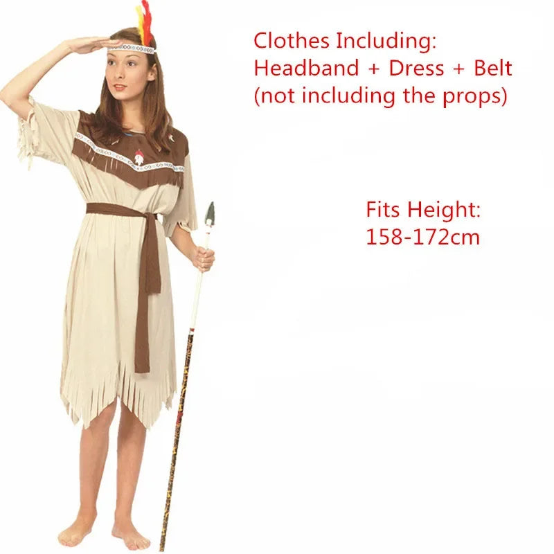Men Women African Original Savage Costume Adults Wildman Costume Dress - 22 / One Size