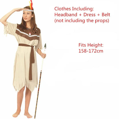 Men Women African Original Savage Costume Adults Wildman Costume Dress - 22 / One Size