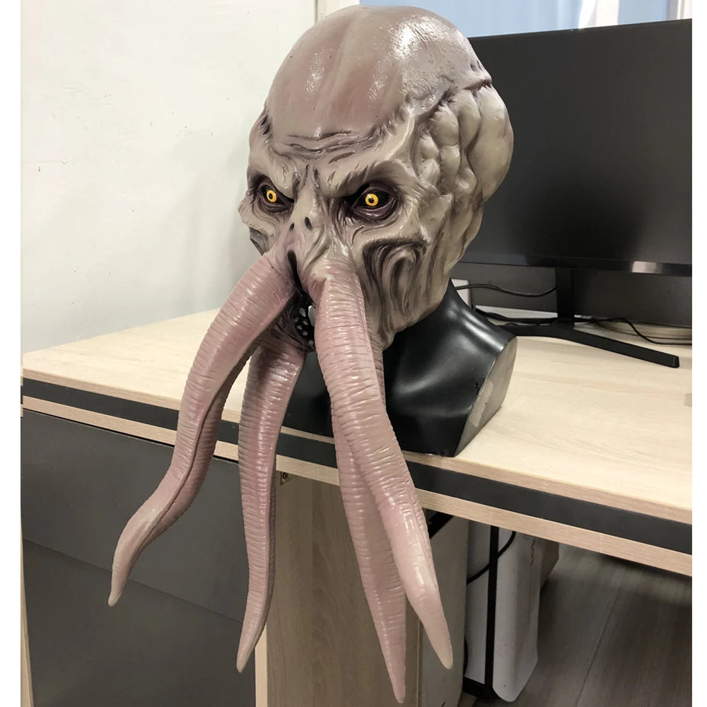 Game Baldur Gate 3 Lllithid Mind Flayer Squiddy Mask Cosplay Octopuses Monster Latex Helmet Gift