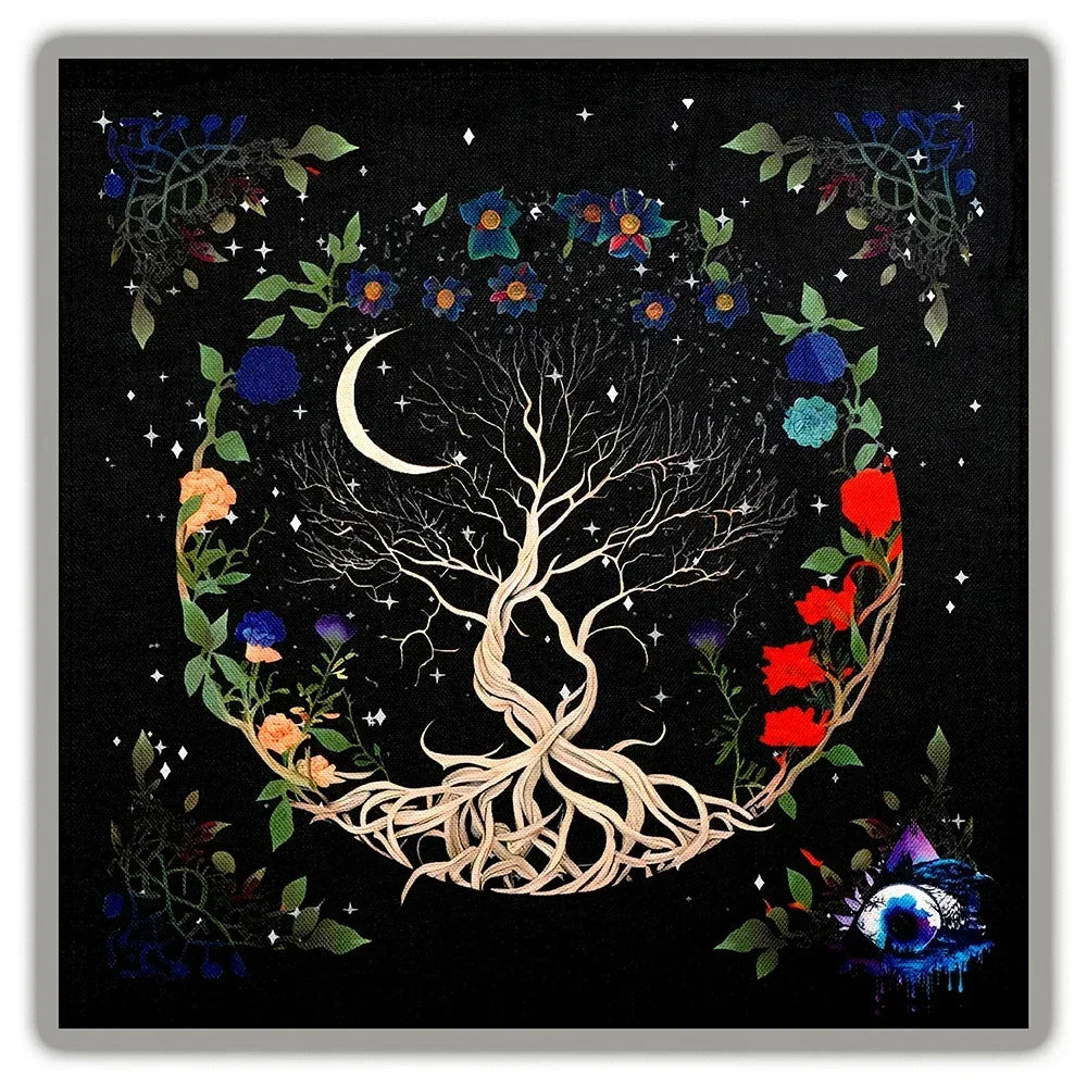 Zodiac Tree of Life Tarot Altar Cloth