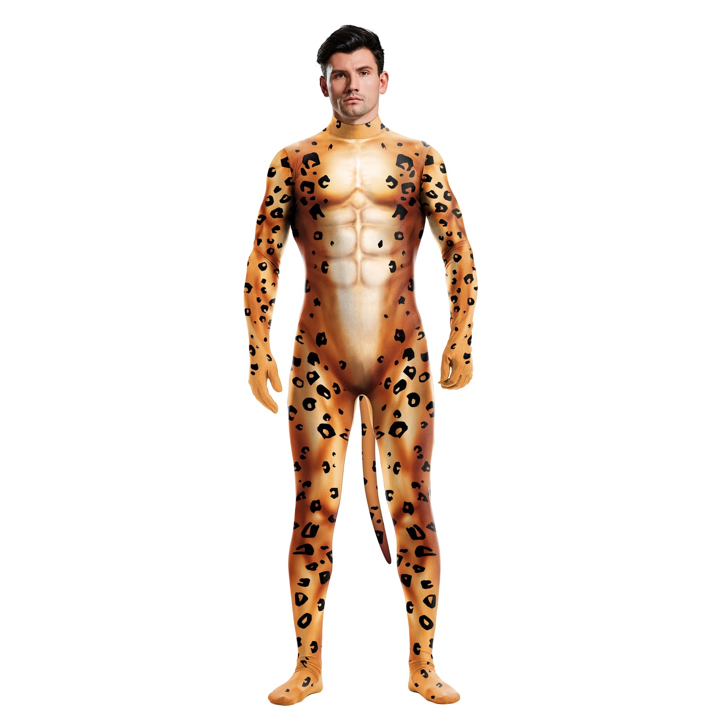 Adult Animal Elastic Fitness full bodysuit tail Whole Zentai Costume - alternate view 12