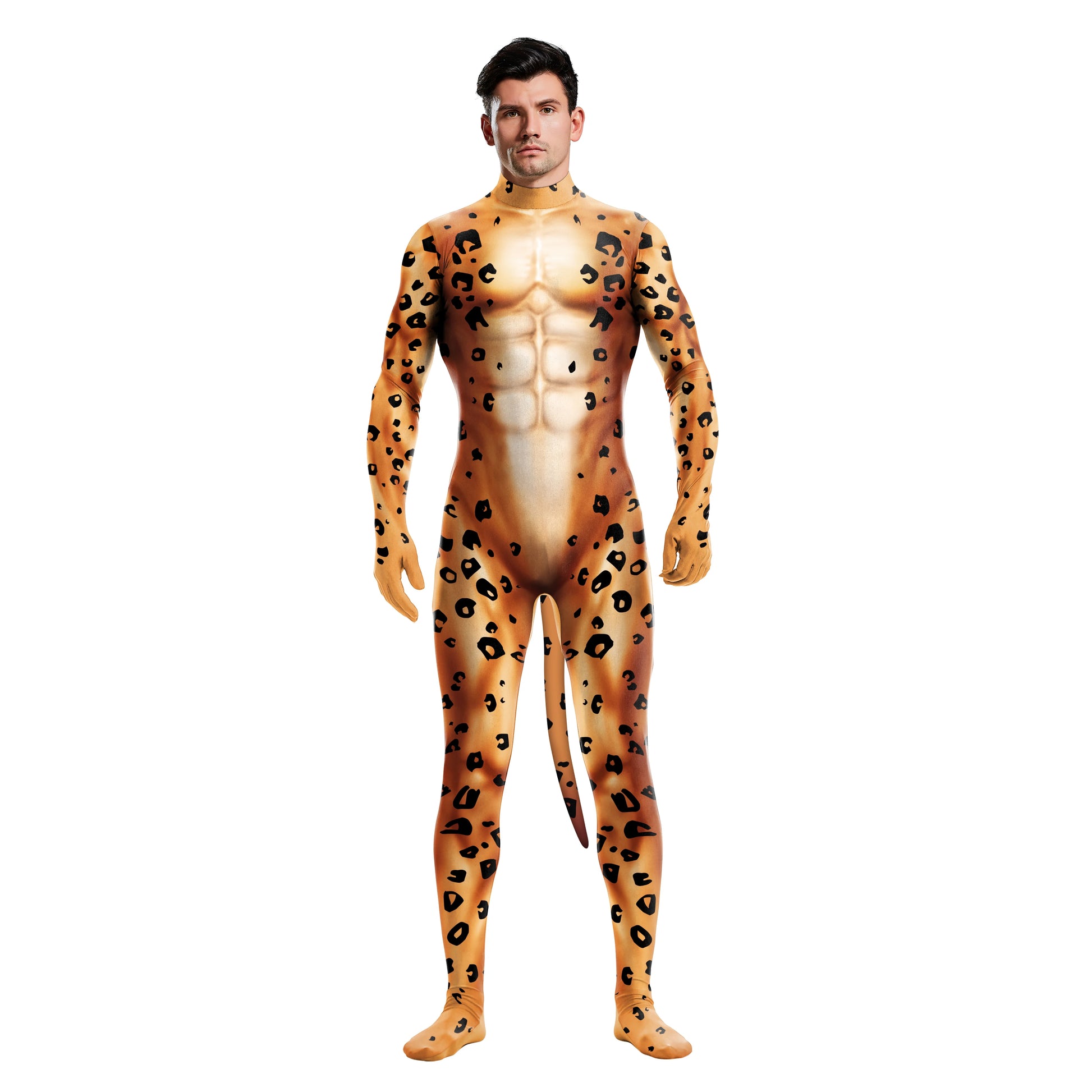 Adult Animal Elastic Fitness full bodysuit tail Whole Zentai Costume - alternate view 12