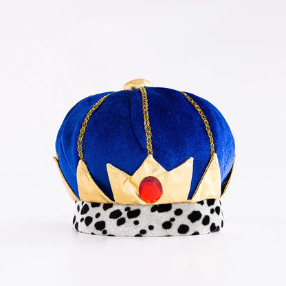 Props Prince King Christmas Show Crown Pharaoh Mardi Gras Velvet Decoration Hat - alternate view 6
