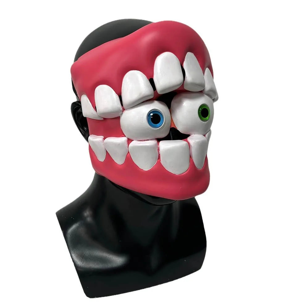 Denture Mask, Latex Denture Costume Mask for Halloween Parties and Cosplay Funny Party
