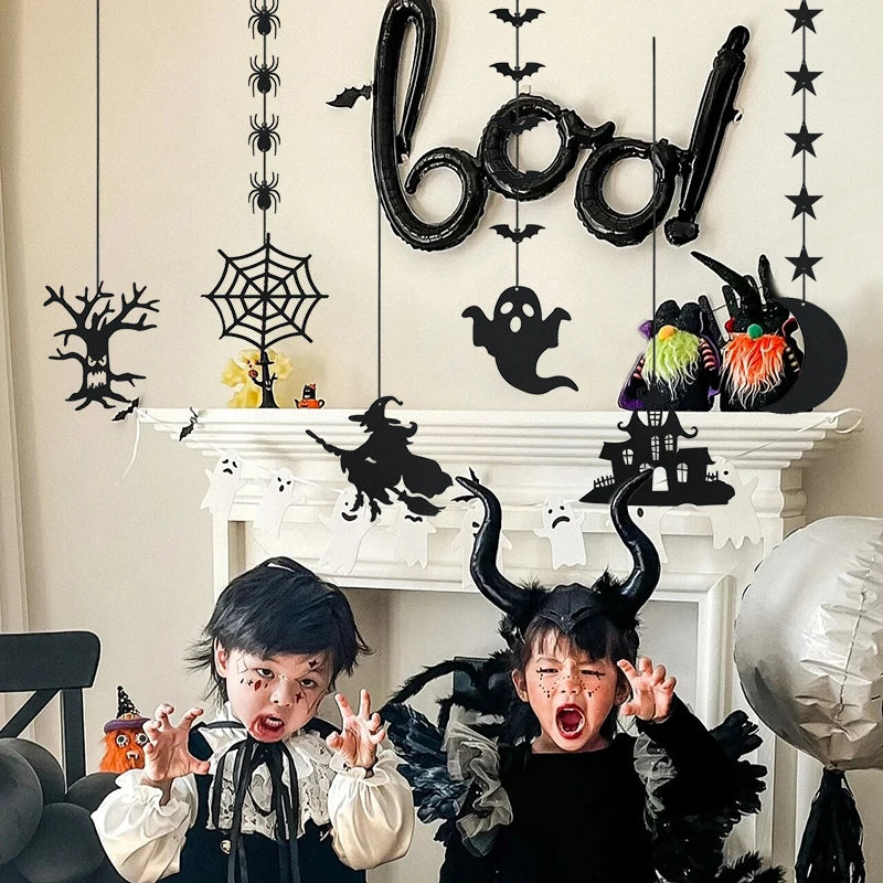 1set Halloween Decoration Banner Bunting Scary Spider Ghost Bat Hanging - product image 5