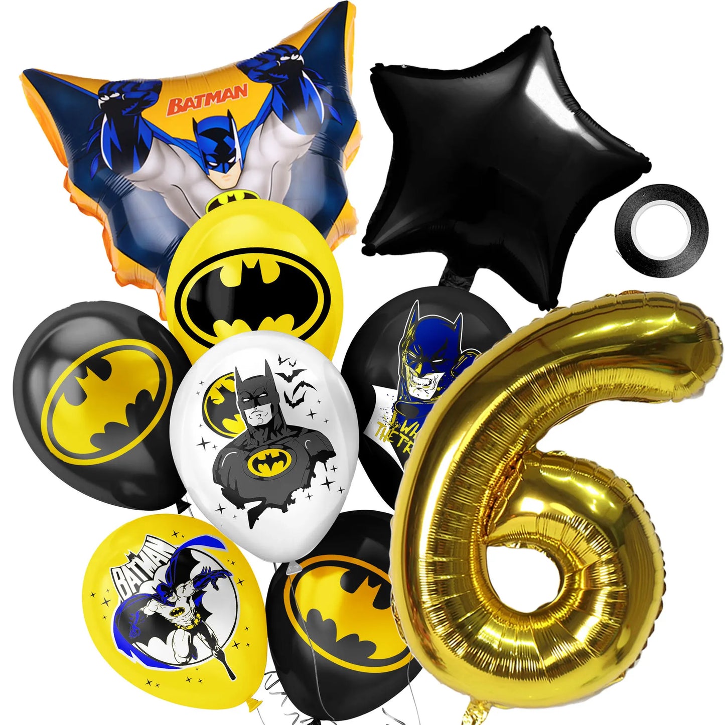 Hot New Anime Batman Balloons Set Birthday Party Decoration 1-9 Number Star Foil Balloon Kit Toys Party - product image 12