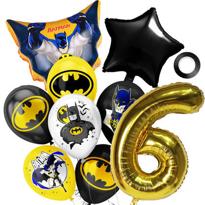 Hot New Anime Batman Balloons Set Birthday Party Decoration 1-9 Number Star Foil Balloon Kit Toys Party - product image 12