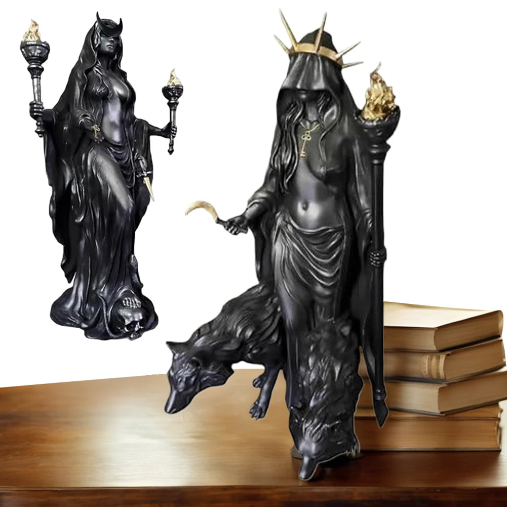 Witch of The Night Home Decoration Halloween Hecate Greek Witch Statue - product image 5